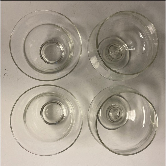 Crisa Set of Four Cracked Ice Icer Liner Handblown Glass - Picture 7 of 11